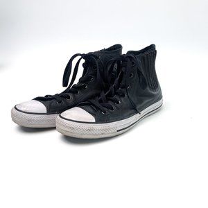 Black Leather converse high top